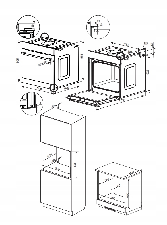 Zestaw AMICA ED37515B + AMGB20E3GB + PIH6540PHTUN Kolor dominujący nie dotyczy