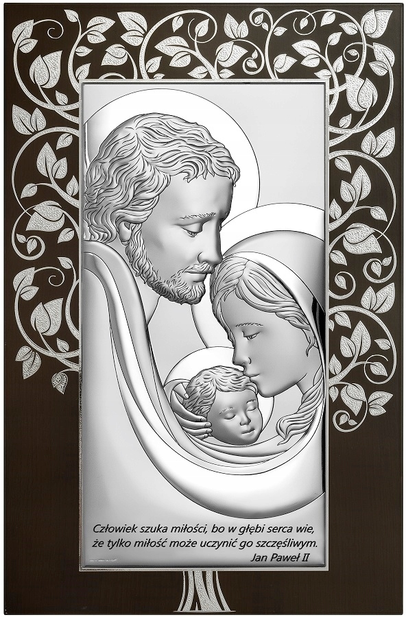 Strieborný obraz Svätá rodina 6650SM/3C