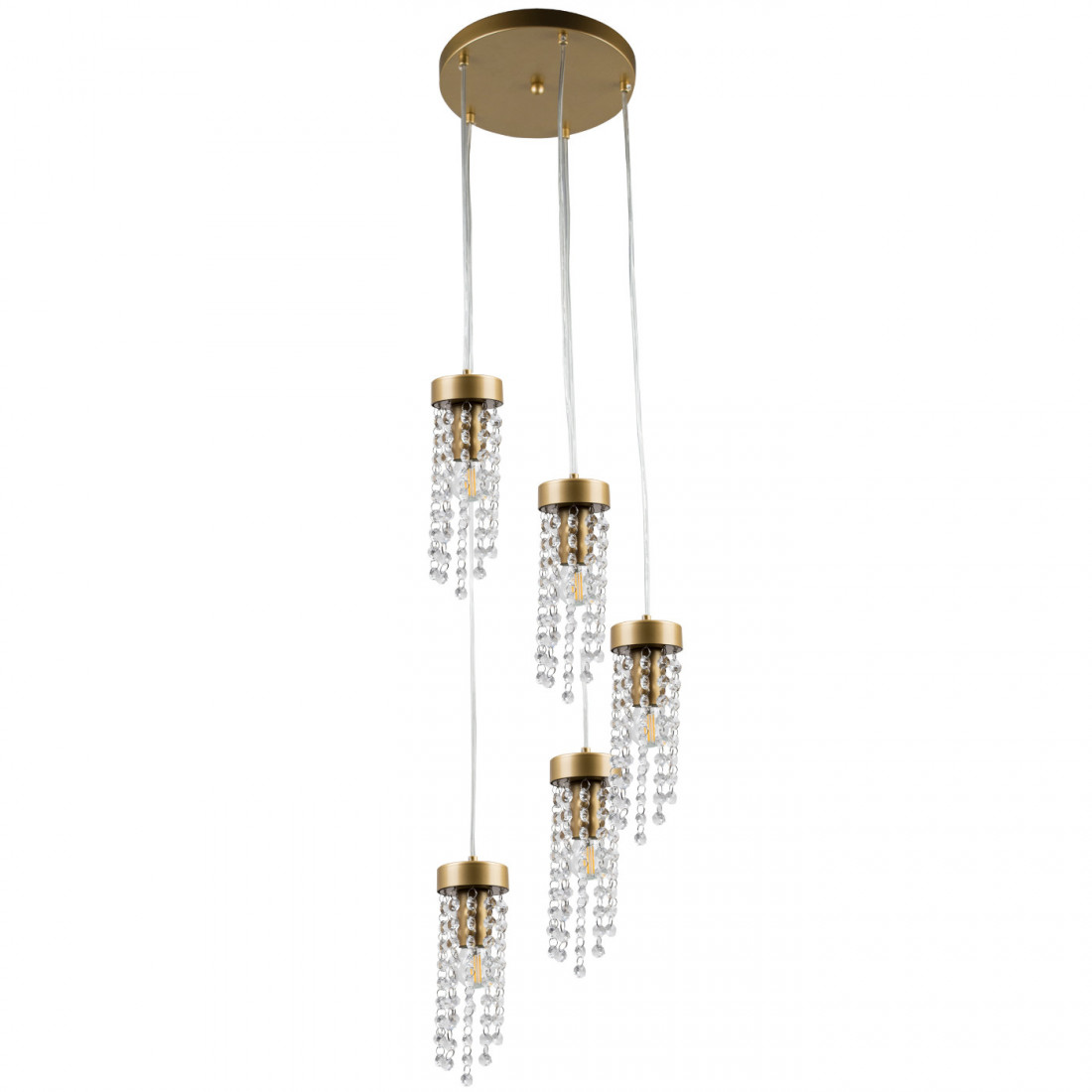 Závěsná lampa sanico křišťál 5 světelné body E27