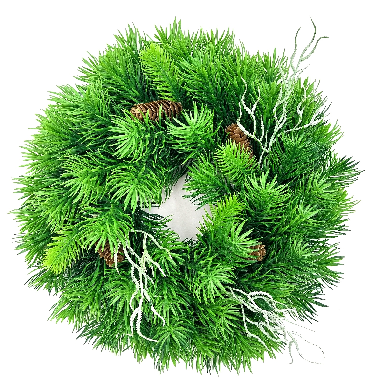 WIENIEC ŚWIĄTECZNY Z SZYSZKAMI STROIK 40 cm GĘSTA GIRLANDA DO ZAWIESZENIA Marka inna