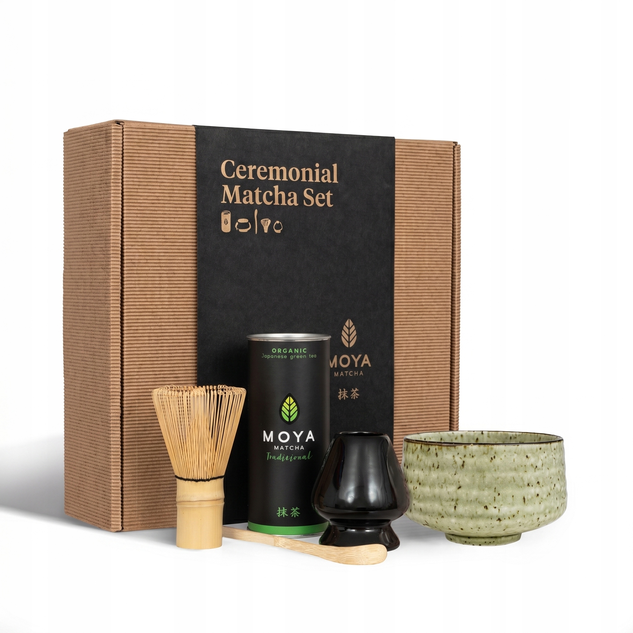 Zestaw do matchy ceremonialny Moya Matcha Tradycyjna i czarka Okashi