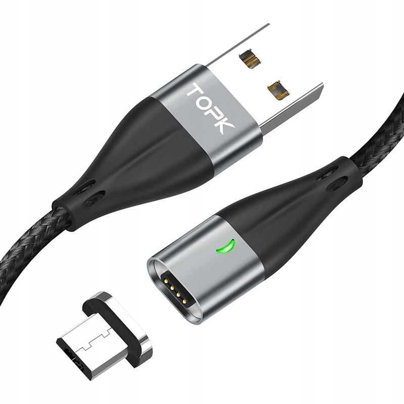 Kabel do ładowania z magnesem Micro USB TOPK