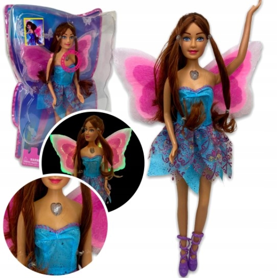 

Lalka Barbie Wróżka Latająca Świecące Skrzydła