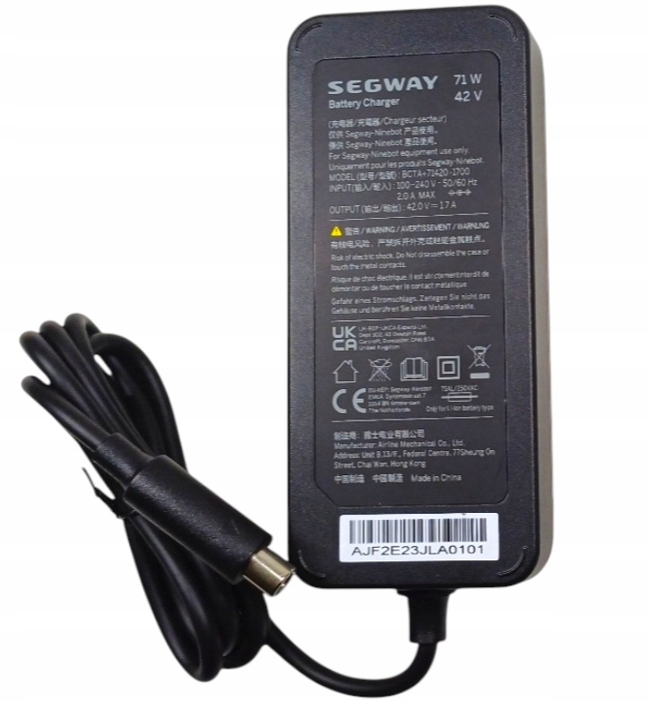 Ładowarka Segway Ninebot BCTA+71420-1700 do hulajnogi Oryginał 71W , 42V