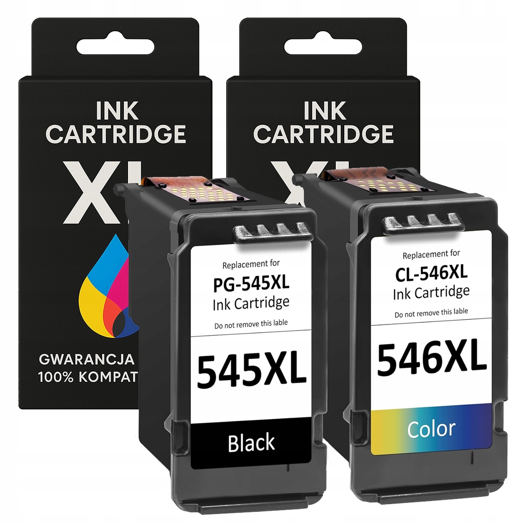 Tusze do Canon Pg 545 +546 iP2850 MG2450 2455 2550 2950 TS3350 TS3450 3351