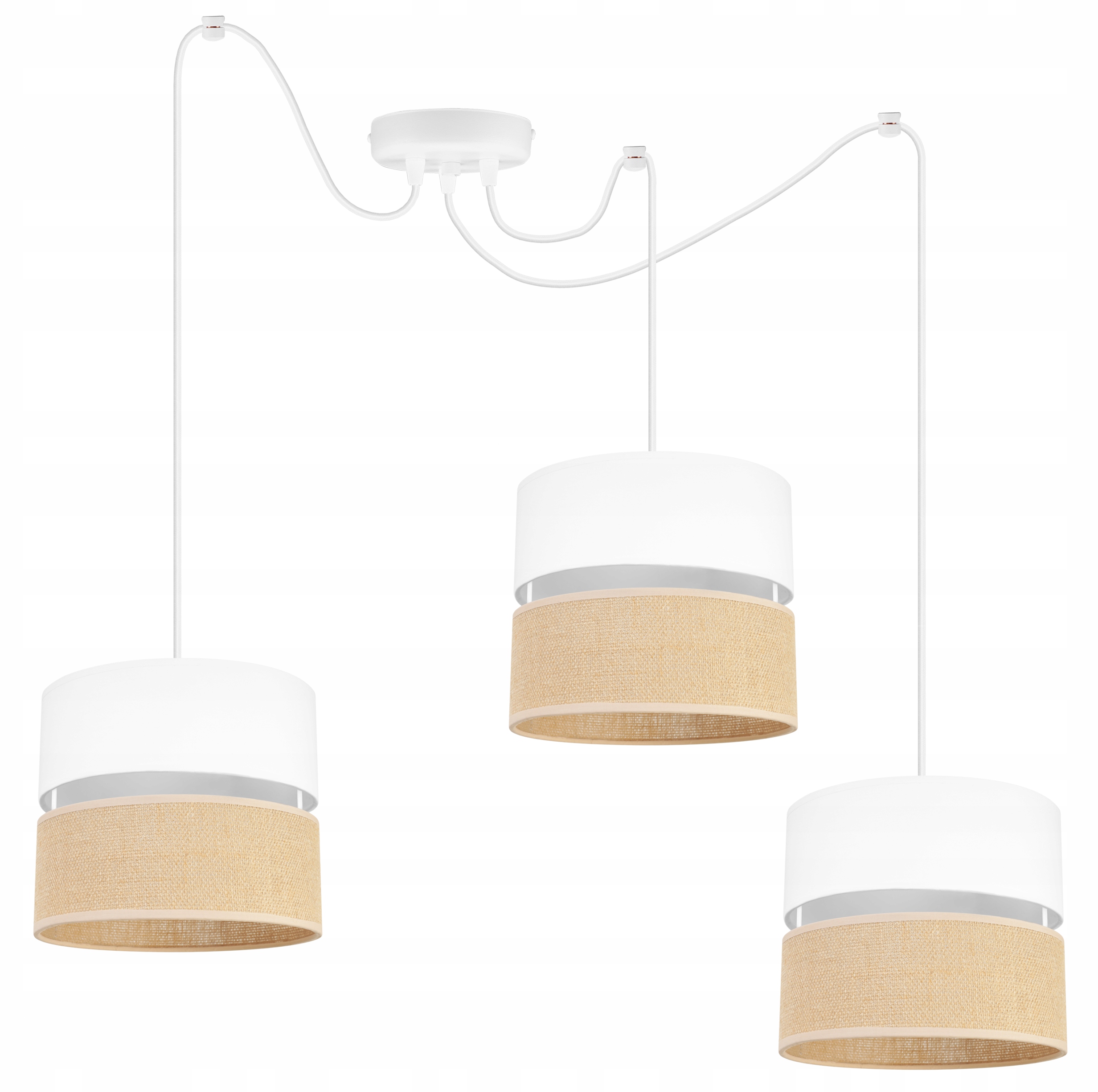 

Lampa Wisząca Sufitowa Pająk Abażur 20 CM Biały