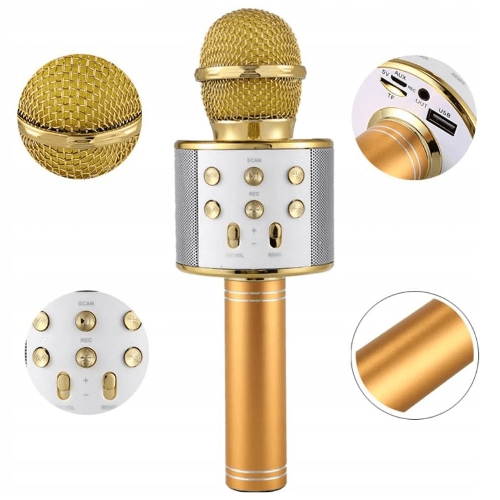 

Bezprzewodowy Mikrofon Karaoke Bluetooth Okrągły
