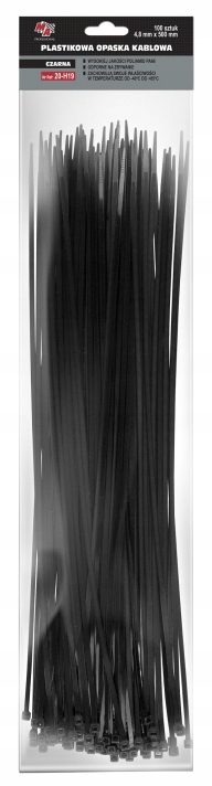 

Moje Auto Opaska Zaciskowa Czarna 4,8X500mm 100SZT