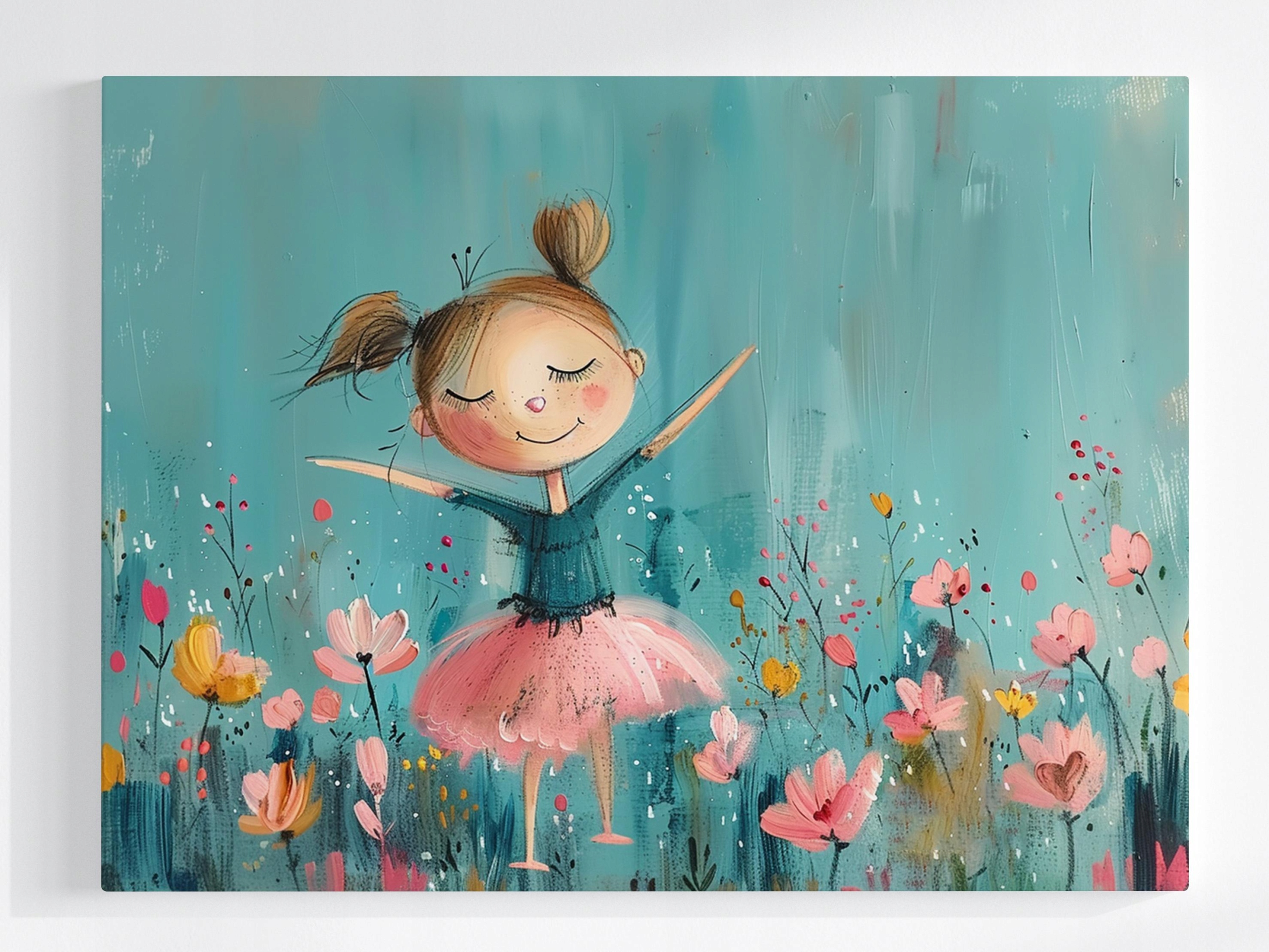 Obraz Na Plátně Canvas Dítě Dívka Radost Květiny Jaro 100x75