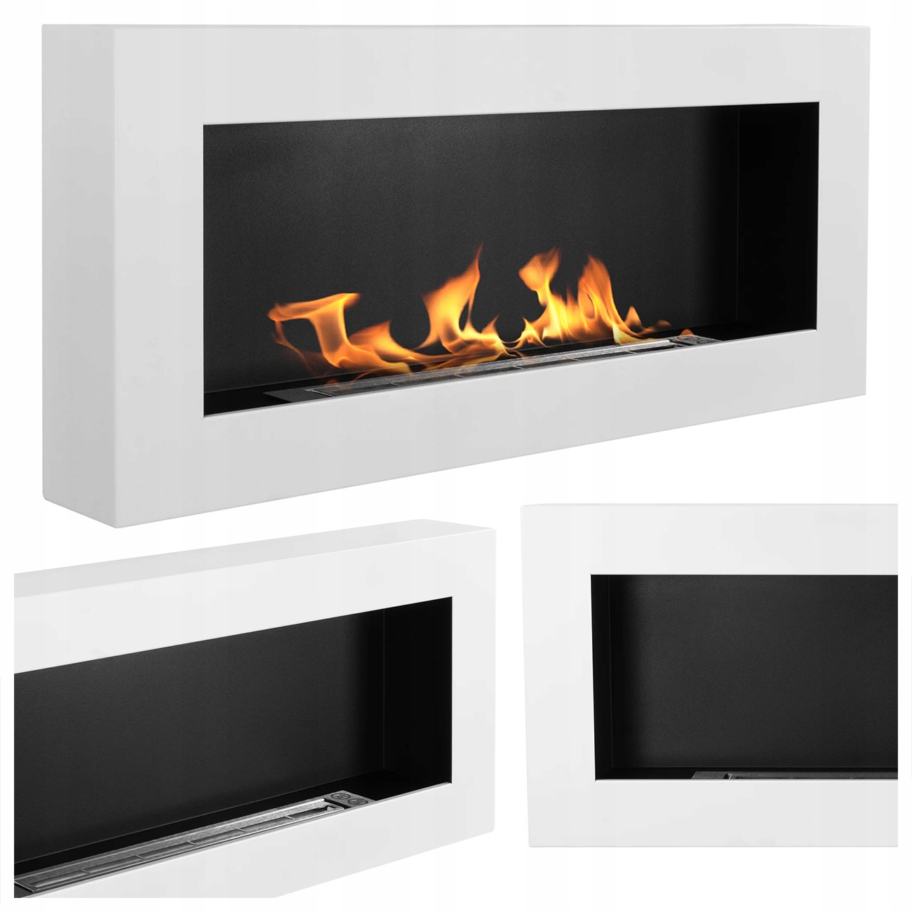 Závěsný Biokrb 900X400 Box Bílý Strukturovaný Mat Na Biopalivo