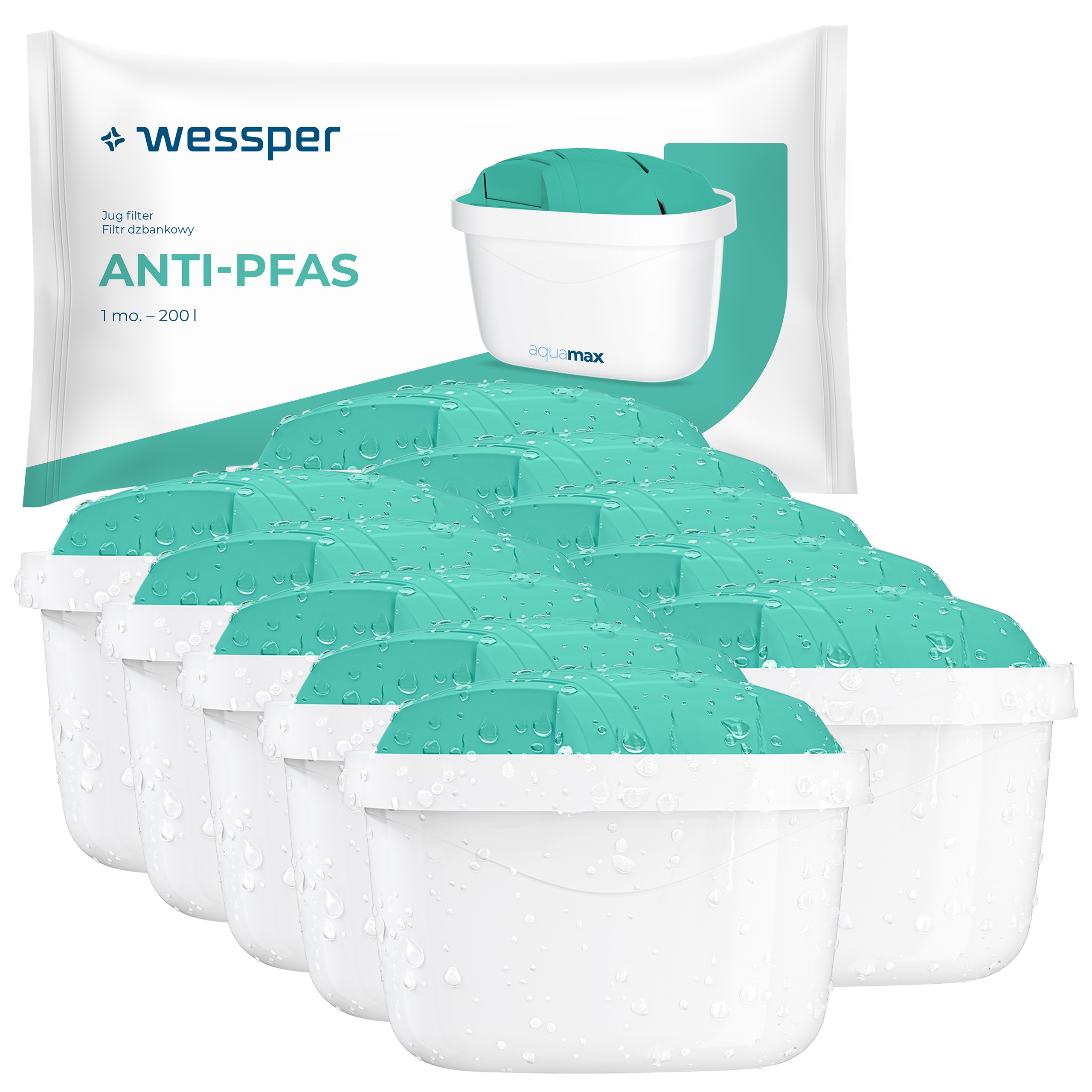 Filtr do konvice Wessper aquamax Anti-pfas filtr vody redukuje Pfas 10 ks