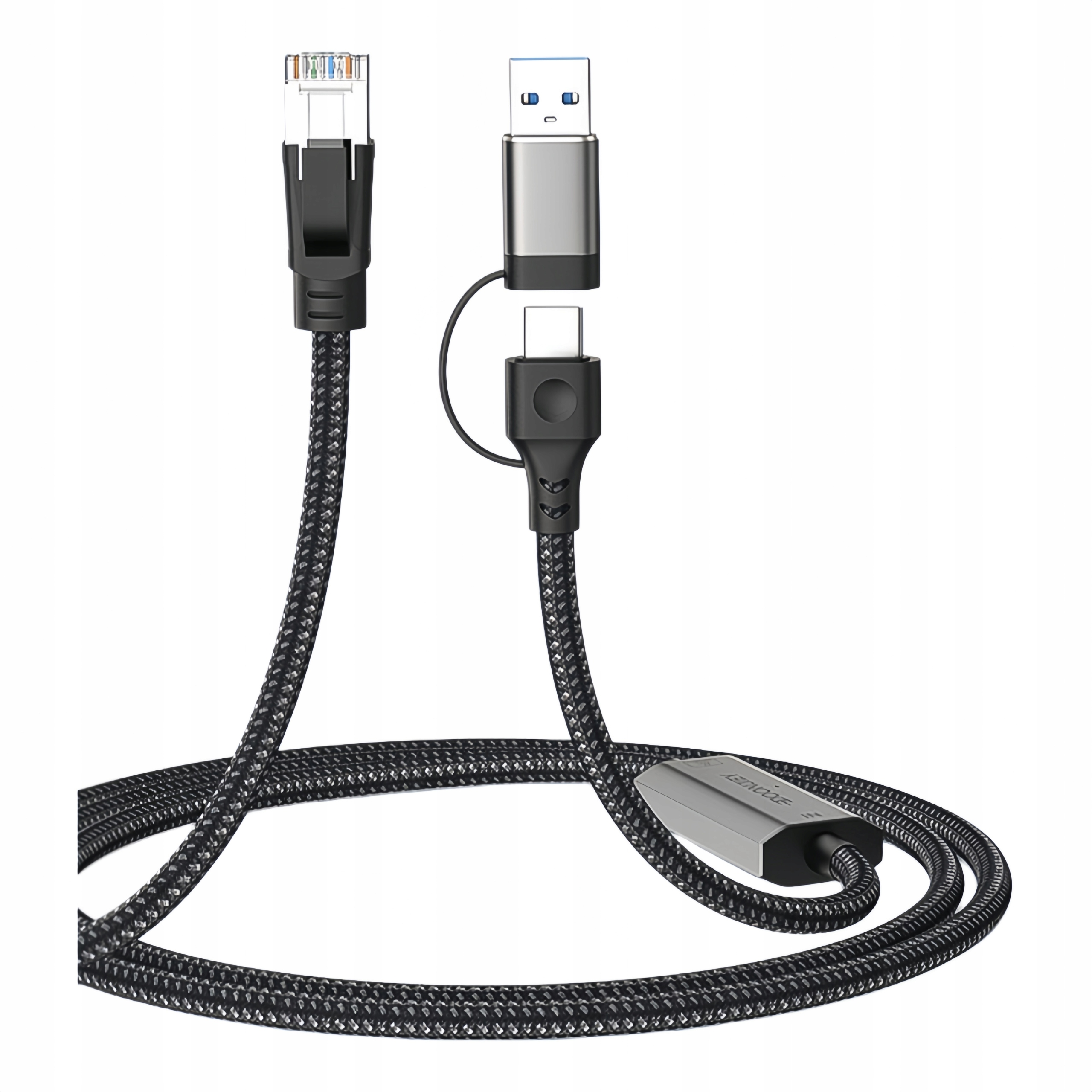 Kabel Usb C Do RJ45 2.5G 2500Mbps Karta Sieciowa Ethernet Lan 5M