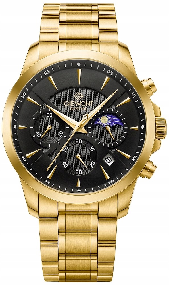 Pánské Hodinky Giewont Chronograph Sapphire Černé zlato GW9460-B4