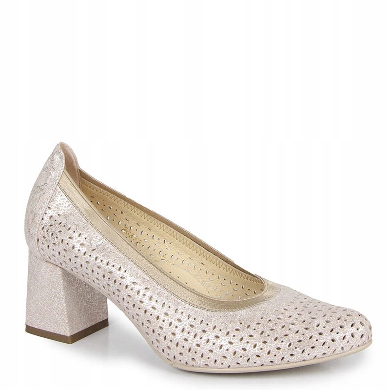 Sala 20373/2323 Pudrové Kožené Lodičky 39