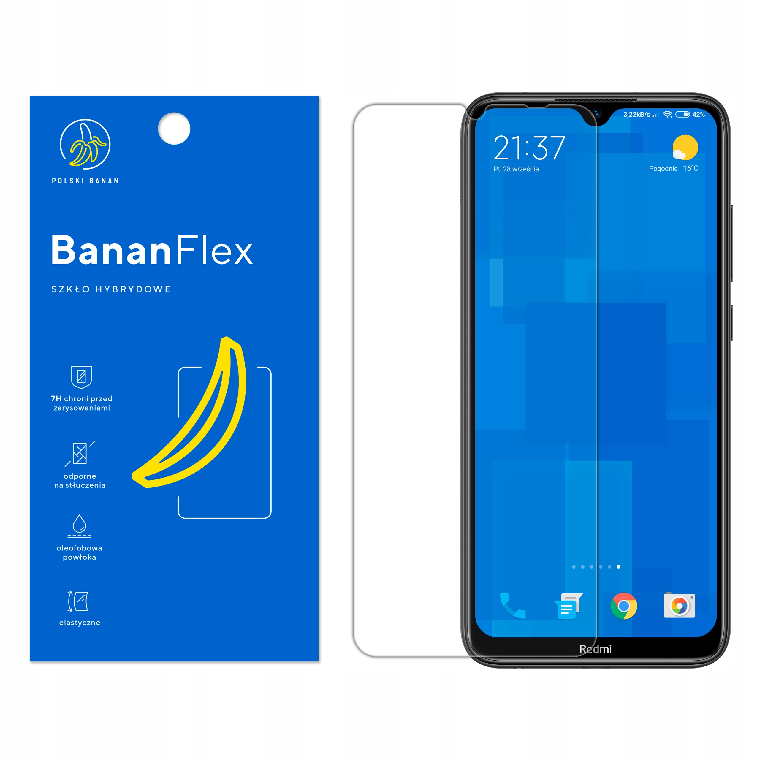 

Szkło Hybrydowe 7H do Xiaomi Redmi Note 8T