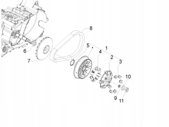 ŚLIZG ŚLIZGI WARIATORA GILERA GP 800 APRILIA SRV Producent Piaggio OE