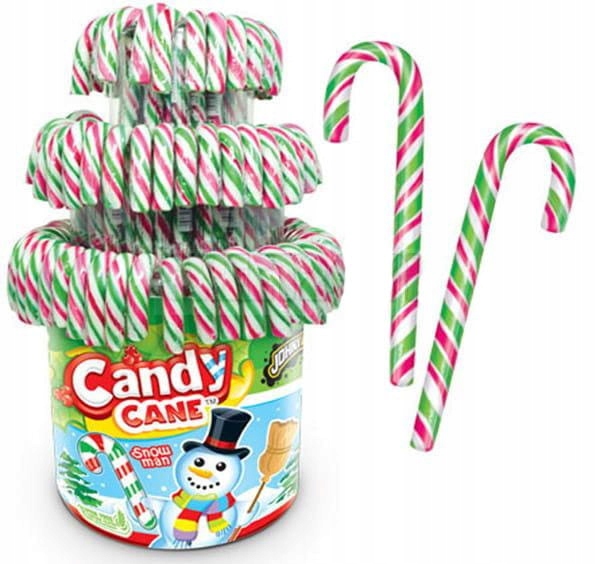 Levně Lízátka Vánoční Cukrovinky Na Johny Bee Zelená Červená Bílá 100 Ks Lízátko L