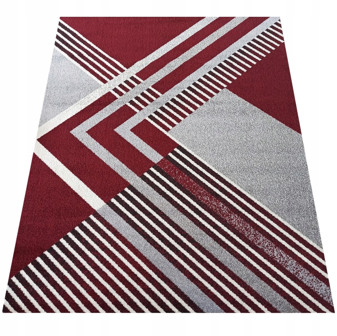 Dywan Otto 03 Szaro-Czerwony 240 x 330 cm szaro-czerwony