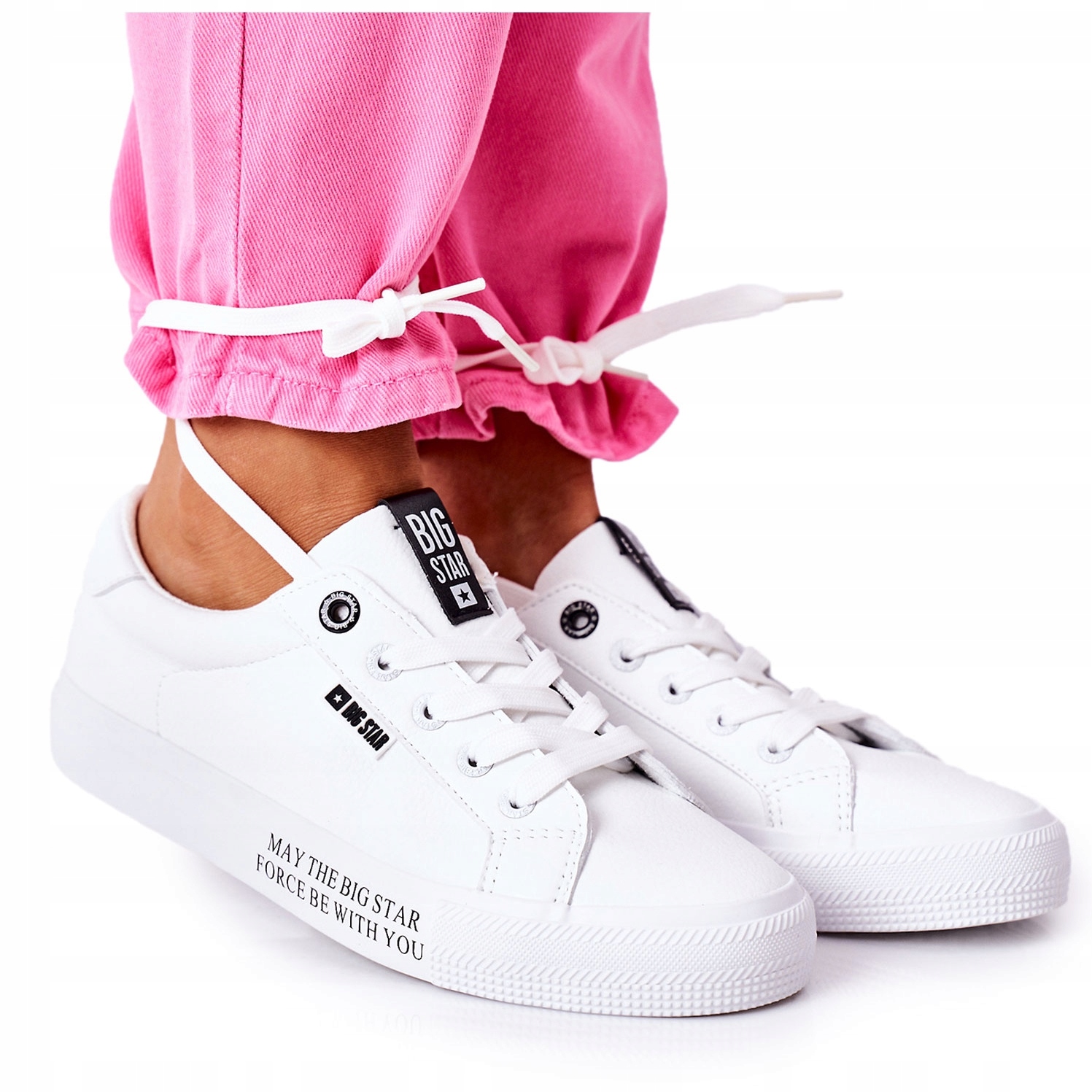 

Białe Skóra ekologiczna Buty Big Star r.38