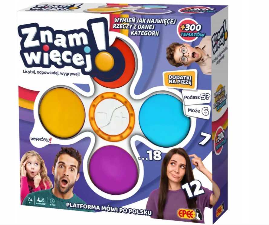 Gra planszowa Znam więcej elektroniczna gra familijna Epee