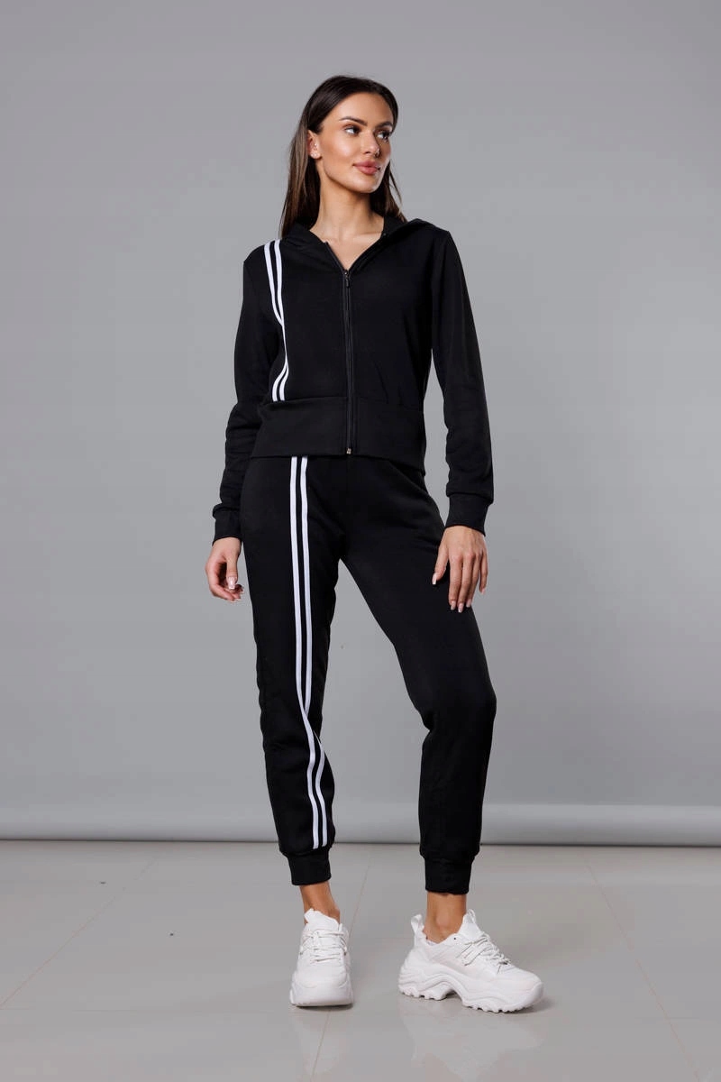 Tepláková Souprava KK0052 Černá S Bílou XL/XXL