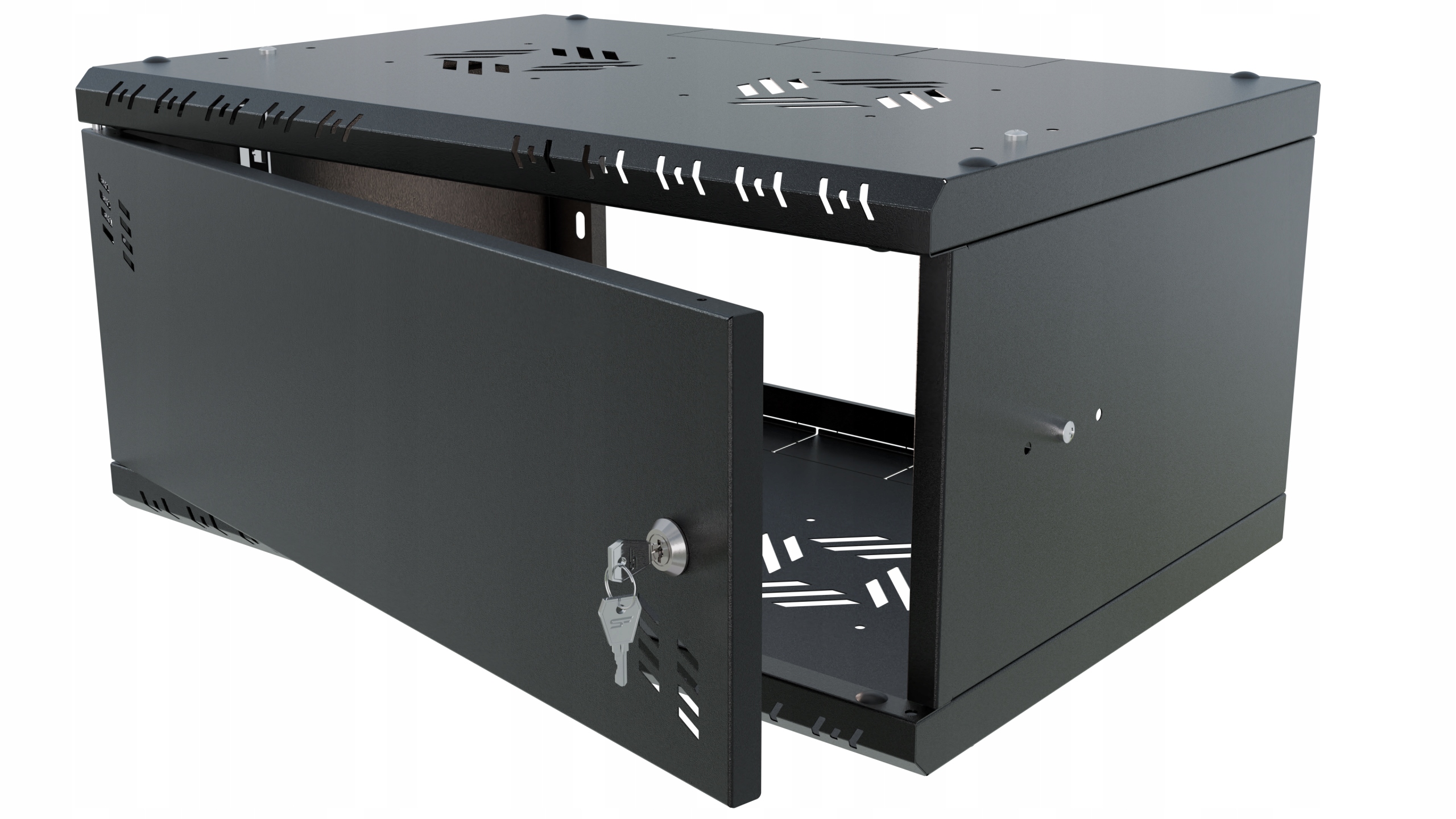 Skříň Rack 19" 4U 350 mm Serverová Závěsná kovová Dveře Černá Stalflex