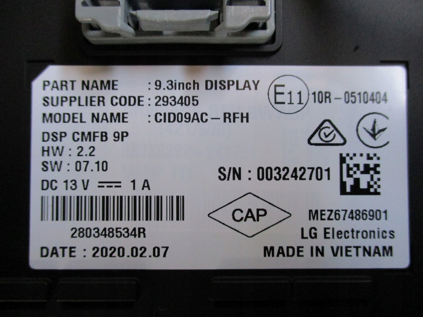ÉCRAN NAVIGATION RENAULT CLIO V 280348534R
