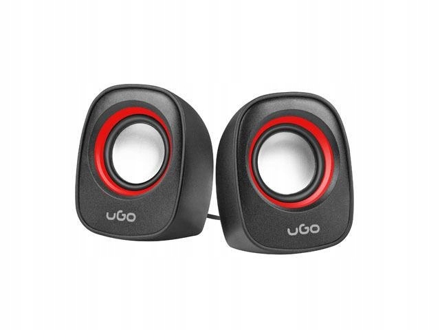 Reproduktory UGO Tamu S100 2.0 2x 3W USB, Mini Jack červené