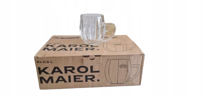 Poháre Bernard 0.5 500 ml na pivo a pivo kryštál krígeľ Kpl kartón