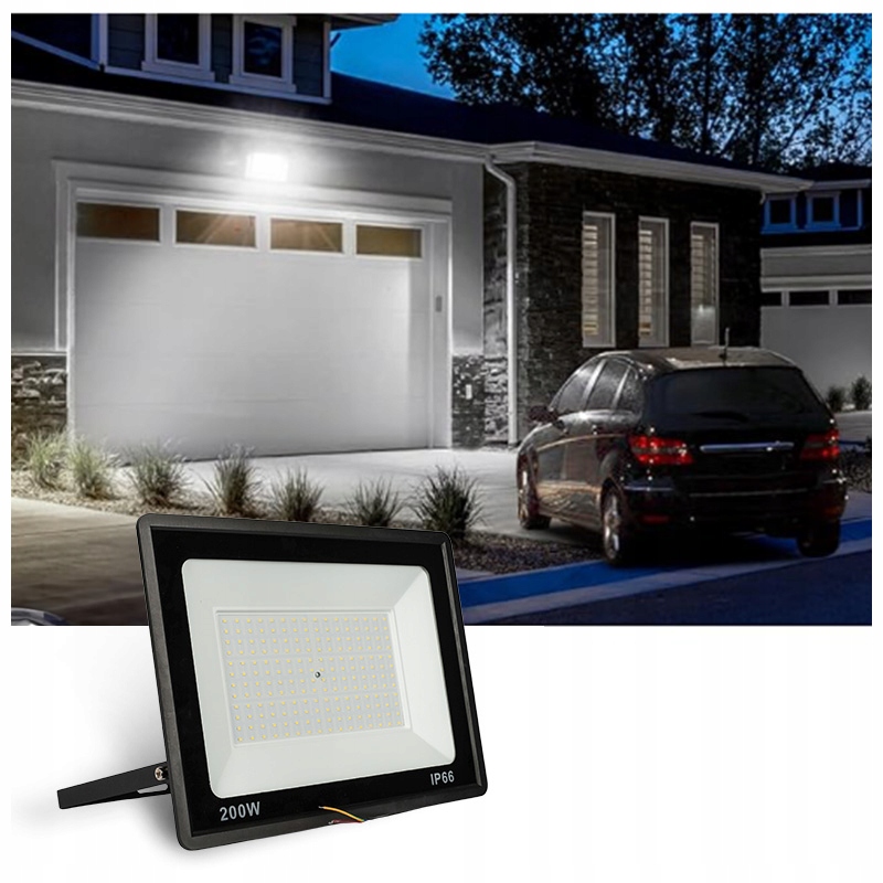 HALOGEN REFLEKTOR NAŚWIETLACZ LED ZEWNĘTRZNY SLIM LAMPA IP66 200W 6000K Rodzaj naświetlacz