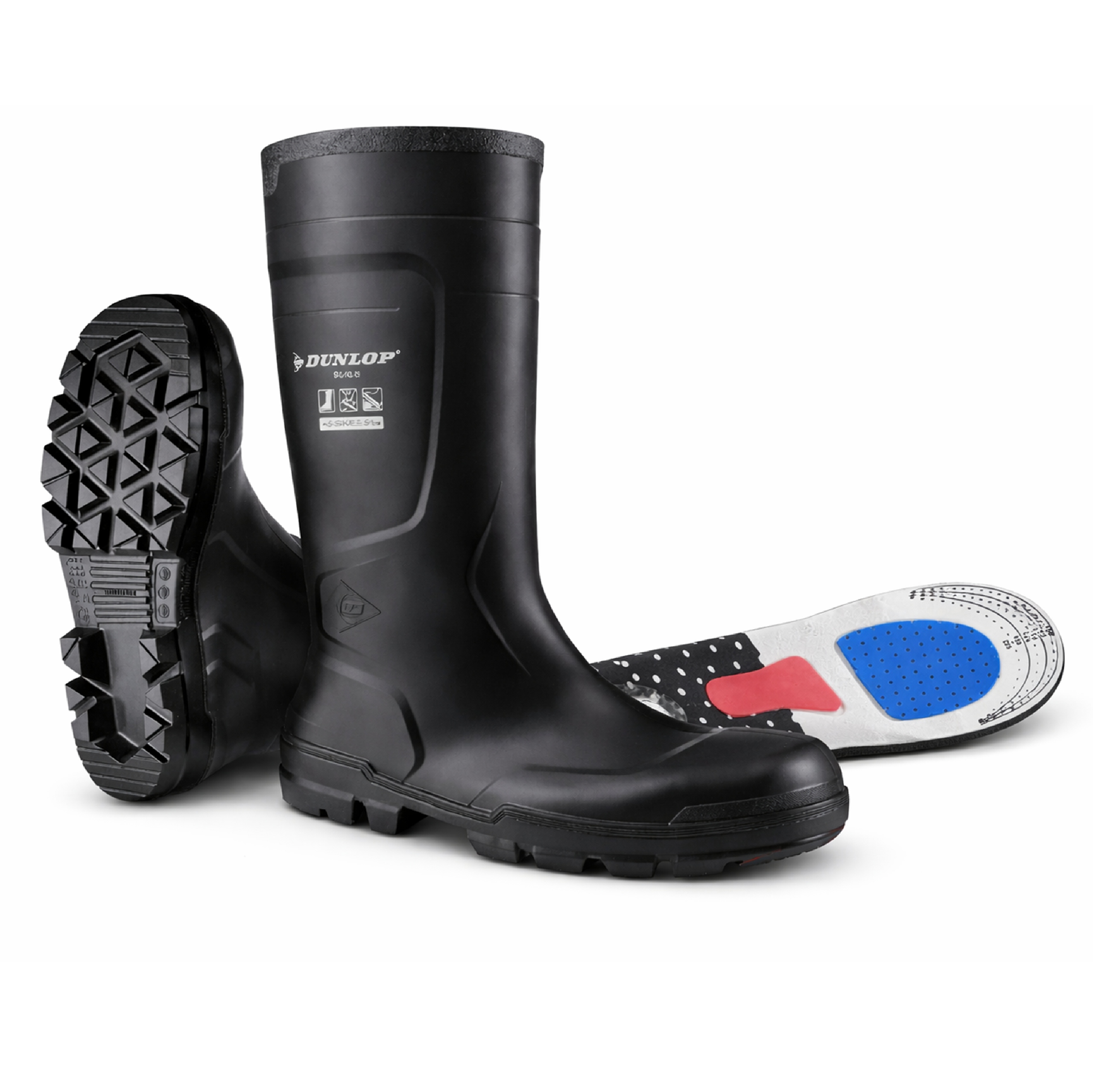 Kalosze Robocze Gumowce Dunlop S5 z Podnoskiem Gumofilce Męskie Czarne