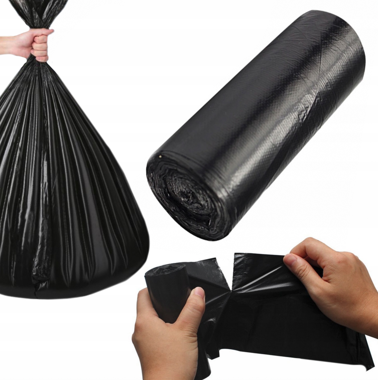 Pytle na odpadky na směsný odpad domů zahrada 60 L 10 Ks 60 x 75 CM