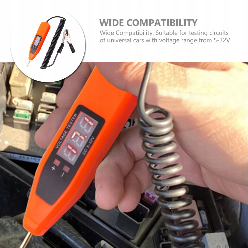 TESTER NAPIĘCIA 12 V MIERNIK BEZPIECZNIKÓW SAMOCHODOWYCH Rodzaj inny