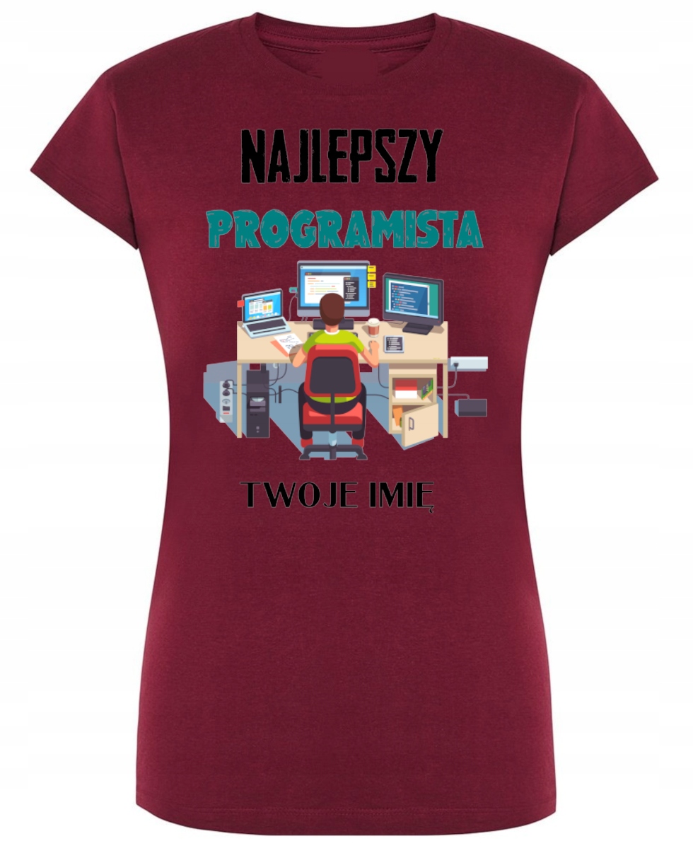 

Koszulka Najlepszy Programista Twoje Imię r.S