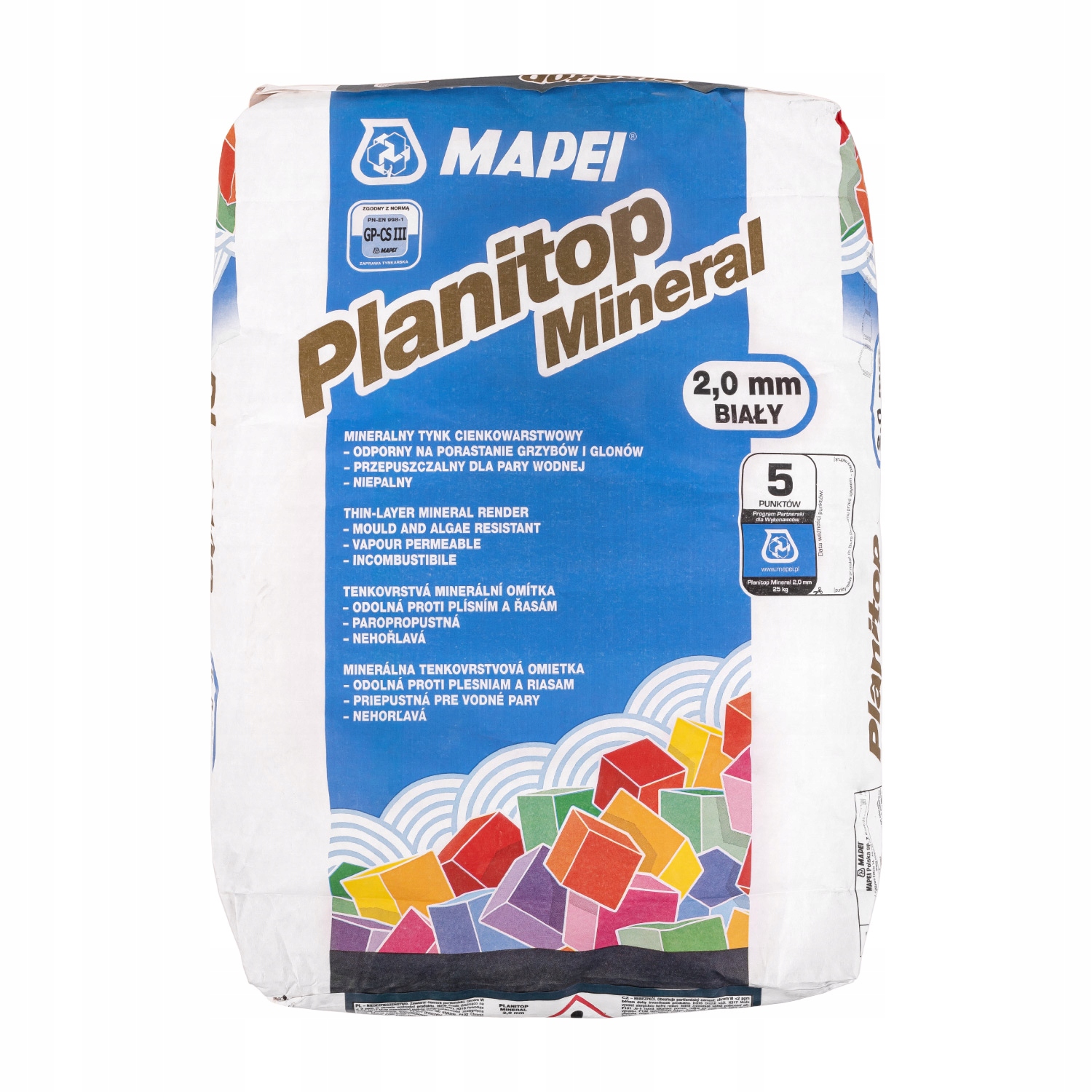 

Tynk mineralny Mapei Planitop Mineral 2,0MM 25 kg