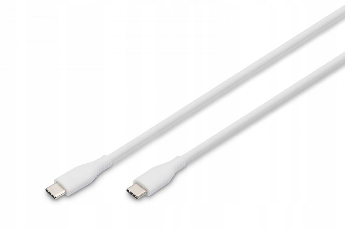 Digitus Kabel zasilający silikonowy Usb-c Usb-c, Usb 2.0 60W, 0,5m Biały