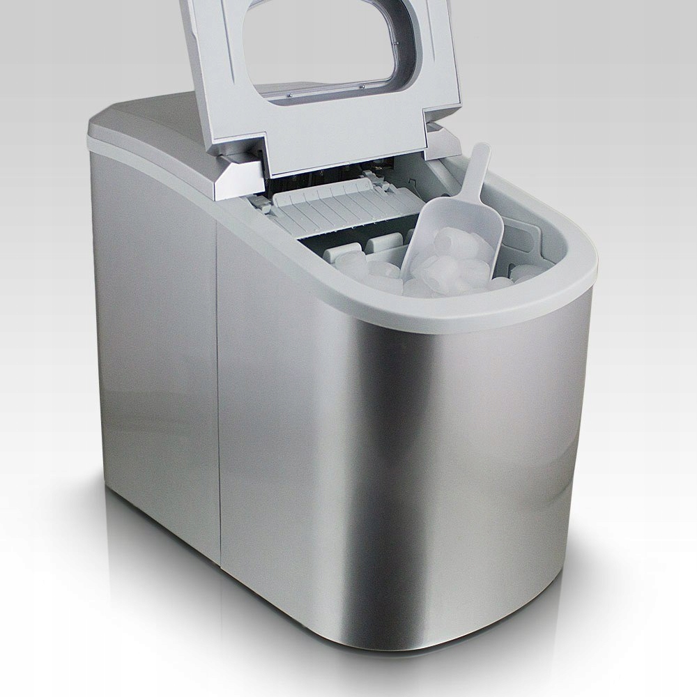 KOSTKARKA DO KOSTEK LODU LODÓW DOMOWA MASZYNKA SRE Kolor dominujący srebrny/szary