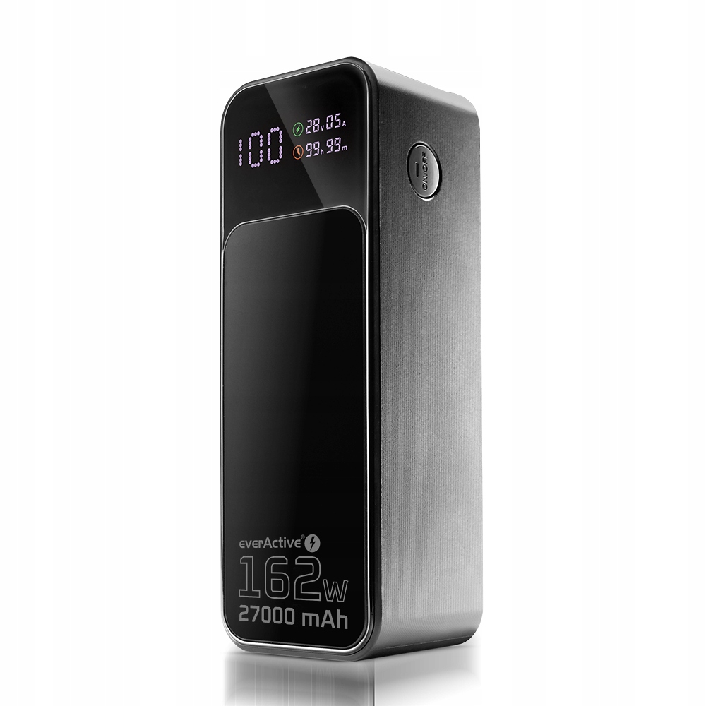 Powerbank everActive EB-27Q 27 000mAh 1x Usb 2x Usb-c 162,5W QC4+ wyświet