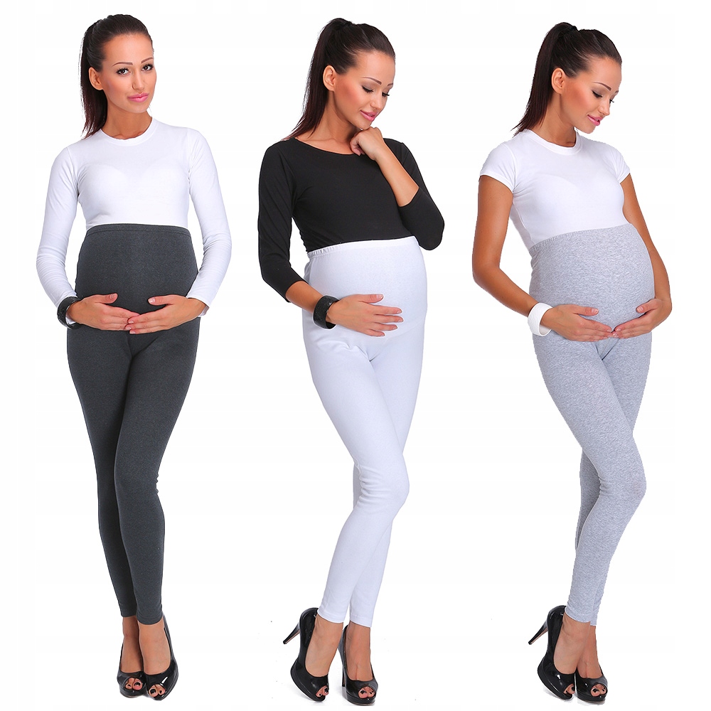 3X Těhotenské Pohodlné Legíny Zateplené Legíny PREG28