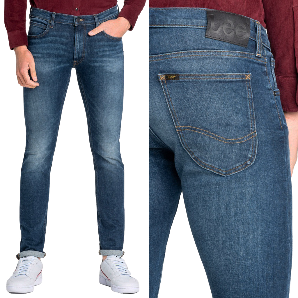 Lee Luke slim Dark Diamond silně zúžené tmavé džínové kalhoty W28 L32