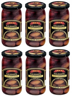 6x 350g Mk Oliwki greckie Kalamata całe Karton