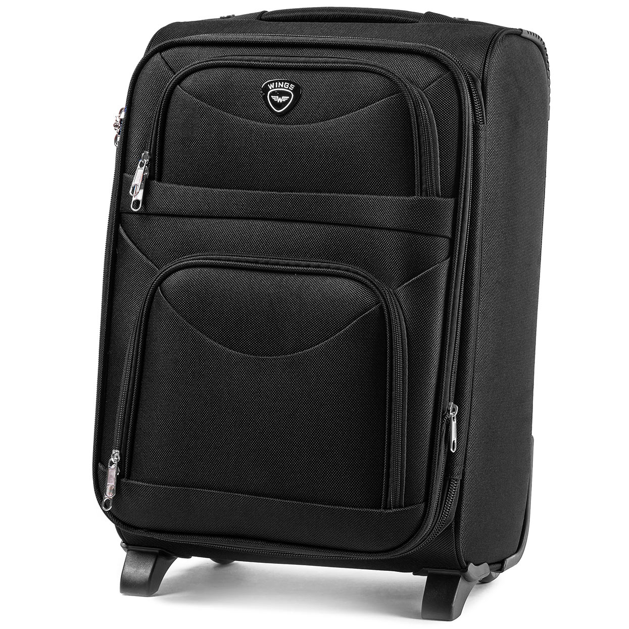 Miękka Walizka Kabinowa S Poszerzana 38L 2 Koła Ciągana Wings 6802-2 Cn