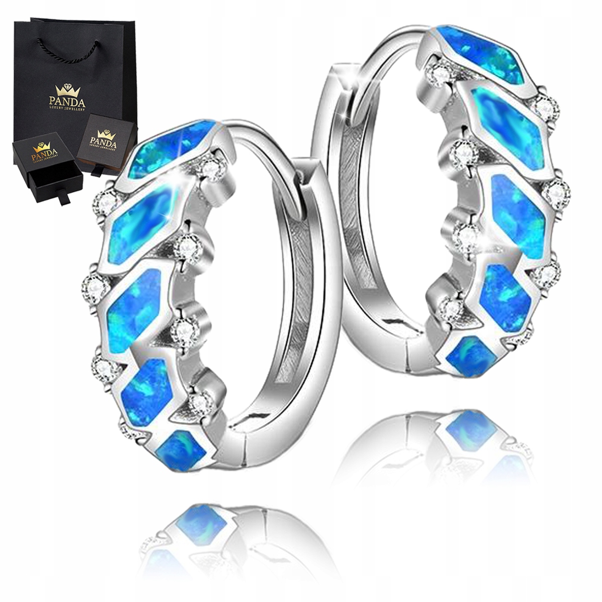 Stříbrné Náušnice Opál Dárek Pro Ni Dívku Ženu Maminku Dítě 925