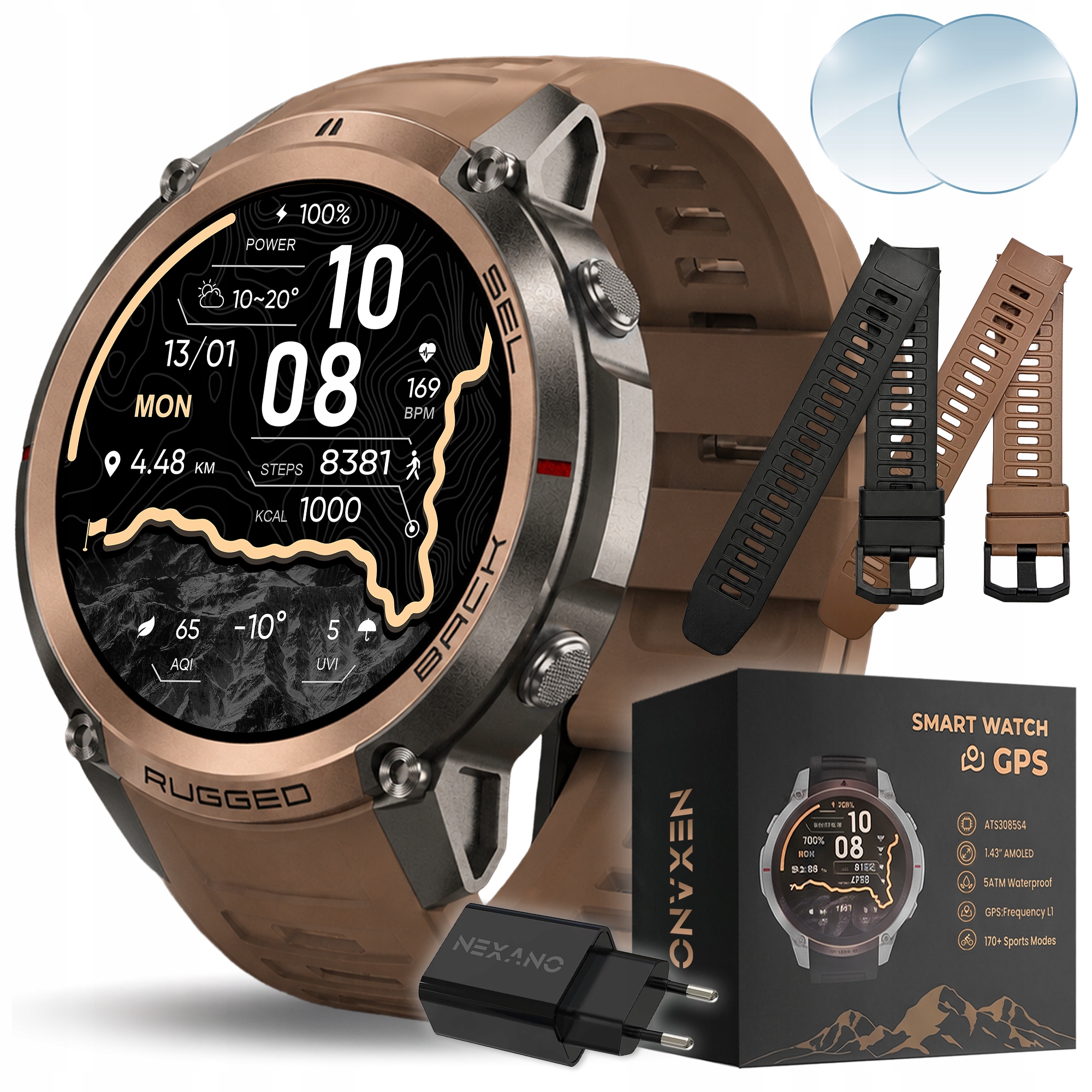 Chytré Hodinky Pánské Chytré Hodinky Gps Amoled Hovory Voděodolné Menu Cz