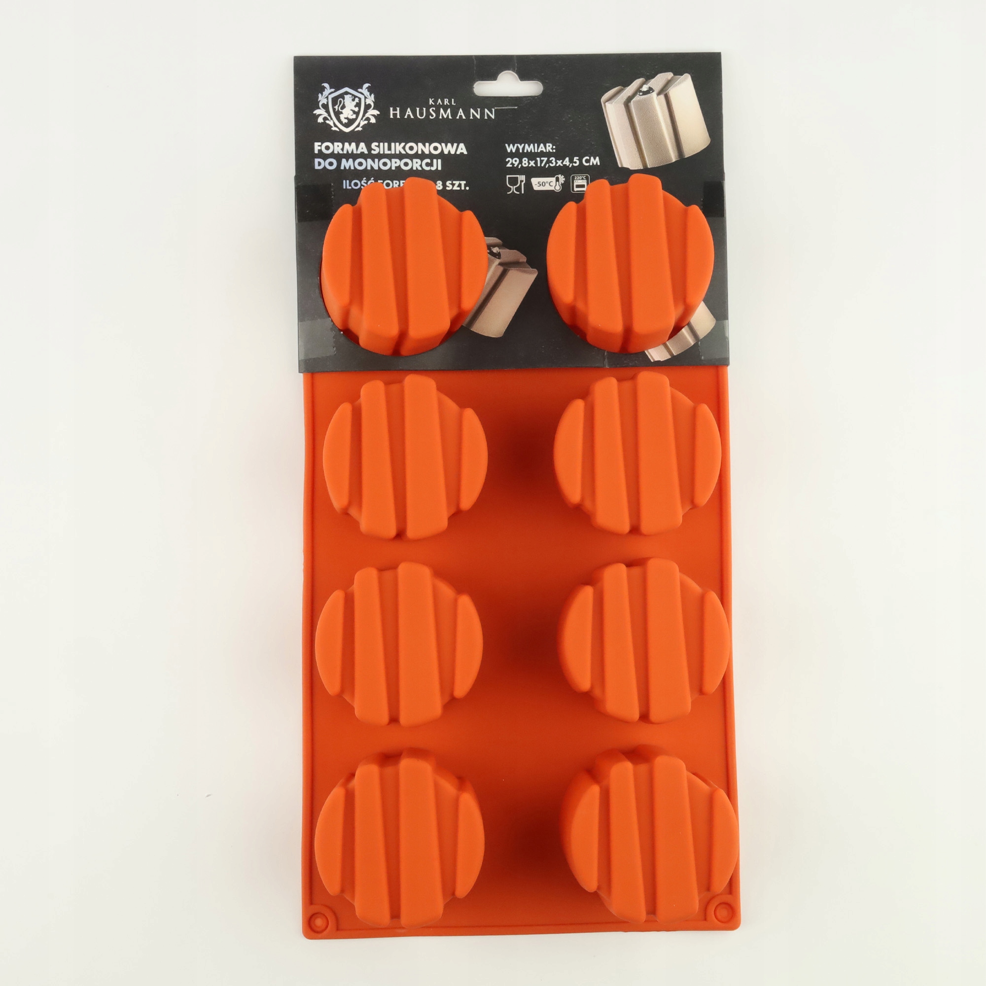 FORMA SILIKONOWA MONOPORCJE DO BABECZEK 17x29,5 CM 8SZT DESERY 3D MUSY