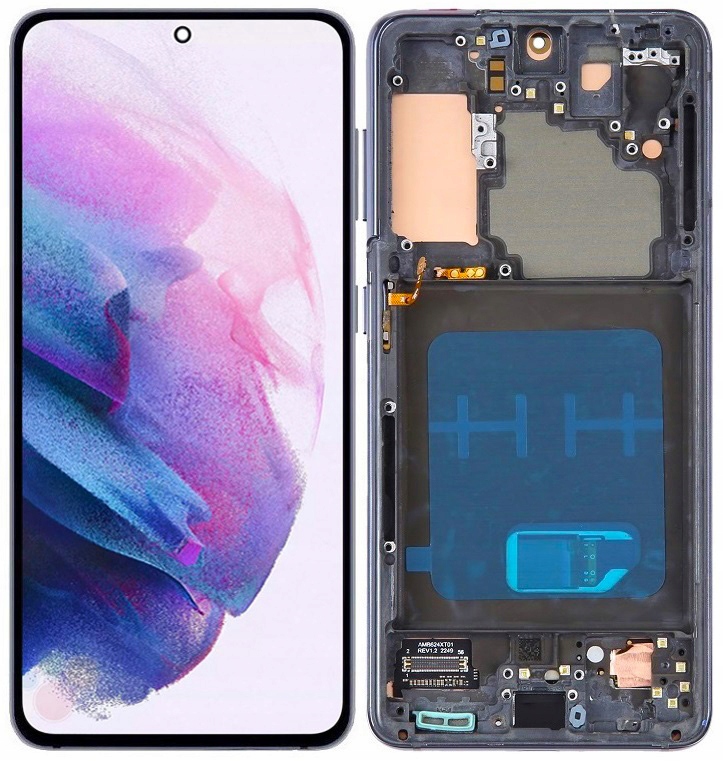 Oled Displej pro Samsung Galaxy S21 5G G991 G991B LCD Rámeček Šedý