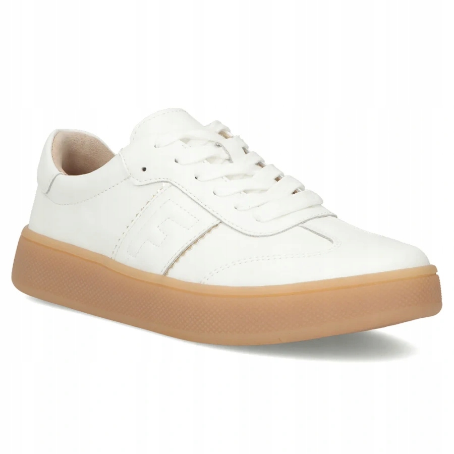 Dámské kožené polobotky na platformě bílé Filippo DP7543/26 37