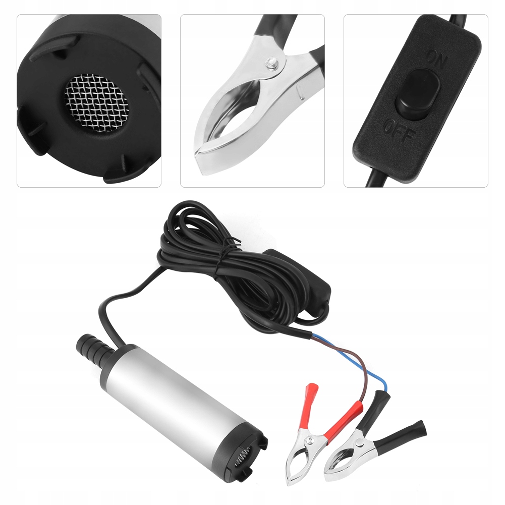 Pompa Do Spuszczania Paliwa Ropy Oleju DC 12V 25W Pompka