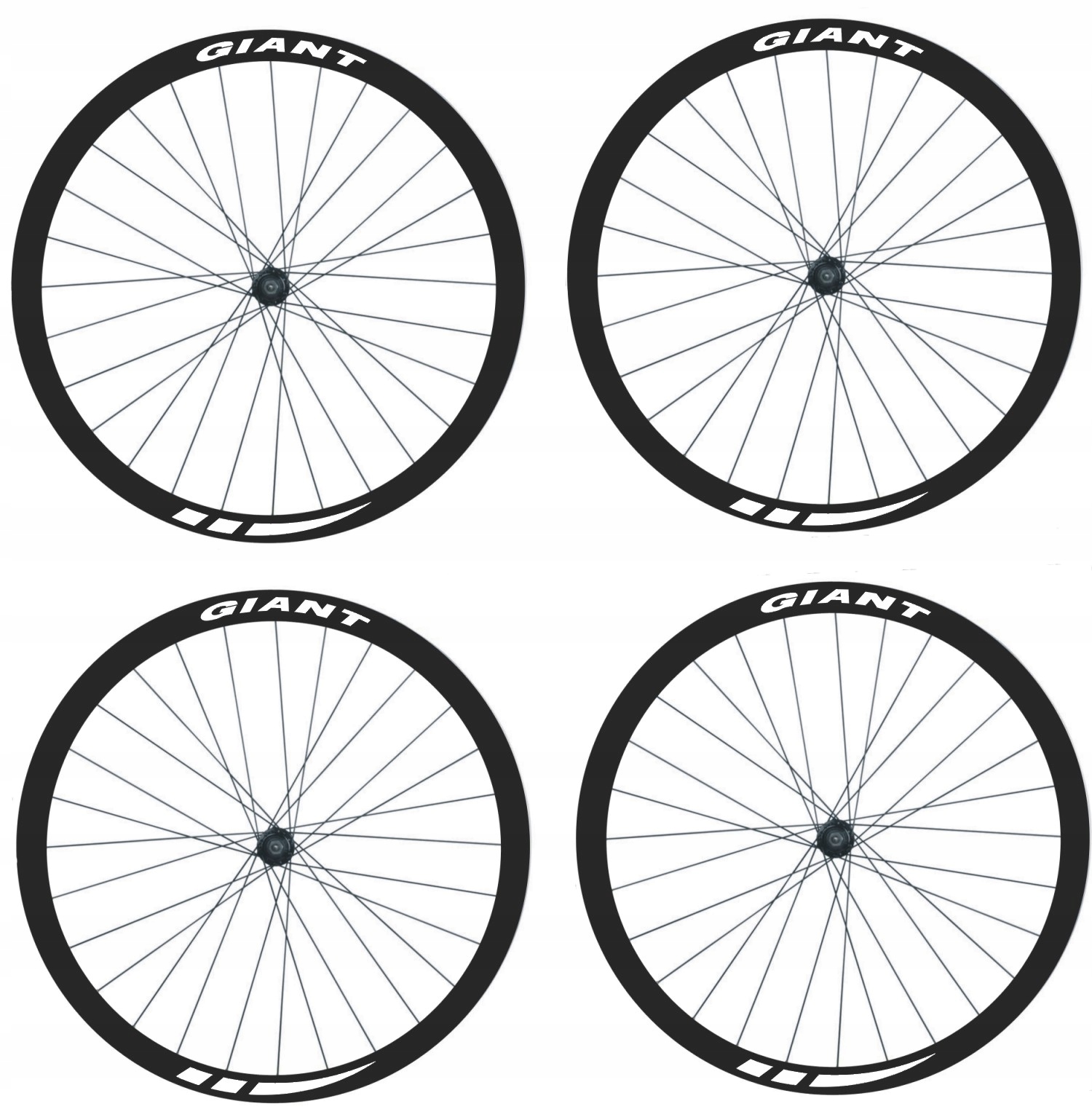 GIANT 8szt naklejki koła obręcz 26’ 27’ 28’ 29’