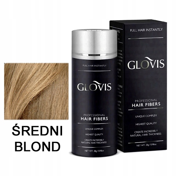 

Włókna Glovis 28g Średni Blond Medium Blonde